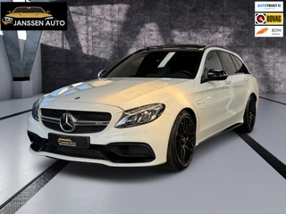 Mercedes-Benz C-klasse Estate AMG 63 S | 510PK | Pearl White | Dealer onderhouden | Pano | Ceramic | Burmester | Kuipstoelen | 360