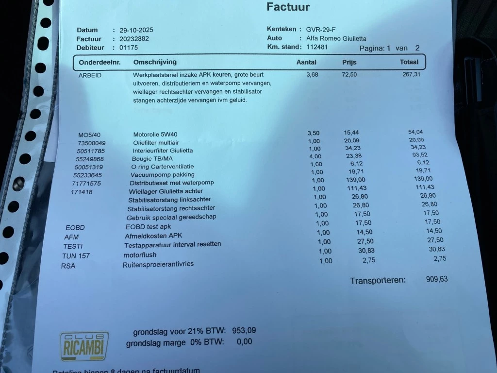 Hoofdafbeelding Alfa Romeo Giulietta