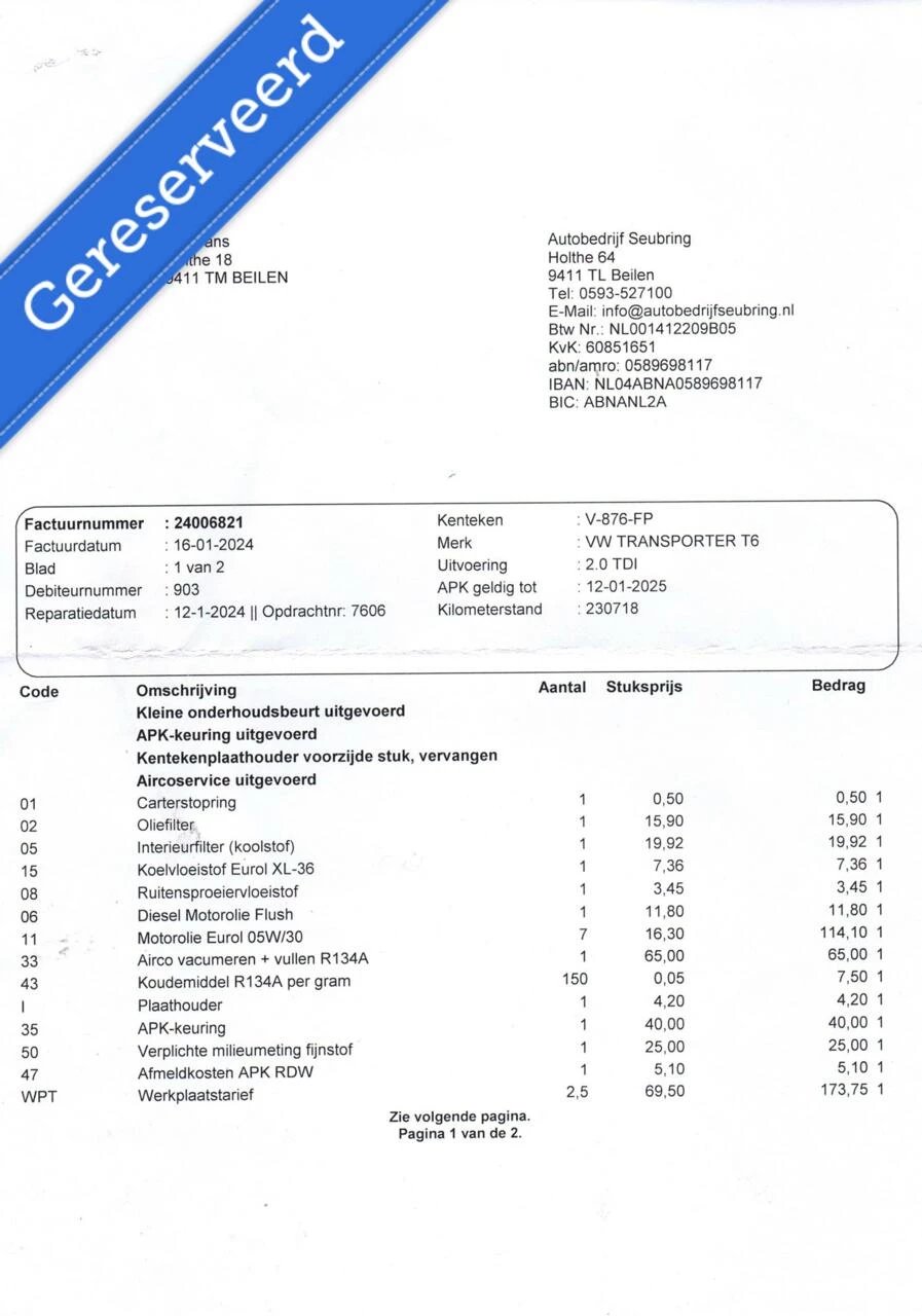 Hoofdafbeelding Volkswagen Transporter