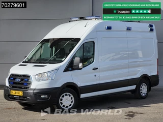 Ford Transit 130pk Complete Ambulance L3H2 Navi Camera Parkeersensoren Airco Cruise Euro6 Ziekenwagen Rettungswagen Krankenwagen 11m3 Airco Cruise control