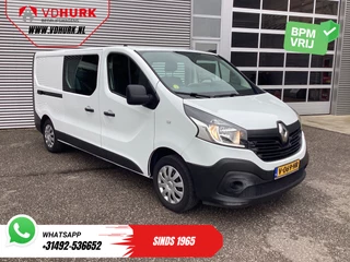 Renault Trafic 1.6 dCi 125 pk E6 L2 DC Dubbel Cabine BPM VRIJ NL Auto/ Camera/ Cruise/ Navi/ Airco/ Trekhaak