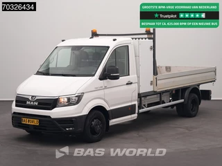MAN TGE 3.180 Open Laadbak 3,5t Trekhaak 180PK Navi Airco Cruise Euro6 Pritsche Pickup Open Box Airco Trekhaak Cruise control