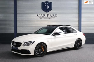 Mercedes-Benz C-klasse AMG 63 S 510+PK KERAMISCH/KUIPSTOELEN/SFEER/PANO/LEER+S.VERWARMING/19" LMV/360 CAM/ACC/ECC/12 MDN GARANTIE!
