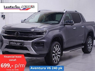 Volkswagen Amarok 3.0 TDI V6 240 pk Aventura Grijs Kenteken 2-Zits Leder, 360 Camera, Elek. Rolkoffer Laadruimte, 21" LMV, LED Koplampen, Nieuw