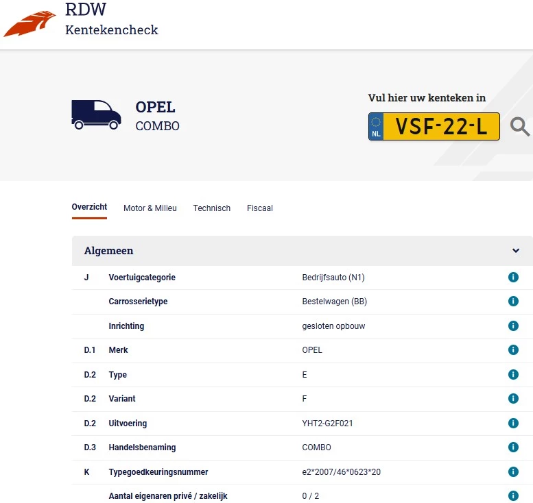 Hoofdafbeelding Opel Combo