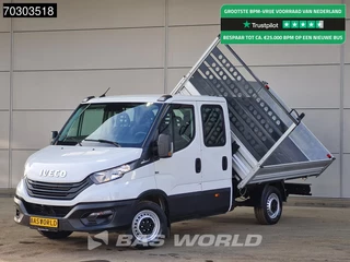 Iveco Daily 35S16 Driezijdige Automaat Kipper Dubbel Cabine 3,5t Trekhaak 160PK Airco Camera Euro6 Tipper Benne Kieper Airco Trekhaak