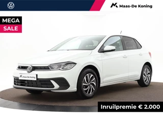 Hoofdafbeelding Volkswagen Polo Volkswagen Polo Life Edition 1.0 TSI 95 pk 7 versn. DSG Private lease vanaf 393,- ipv 439,-· achteruitrijcamera · MEGA SALE · Prijs is incl inruilbonus
