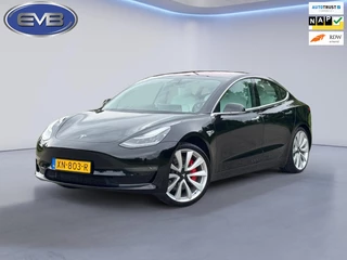 Tesla Model 3 Performance 462 pk AWD 75 kWh, panoramadak, leder, 20 inch, Nederlandse auto met nationale auto pas