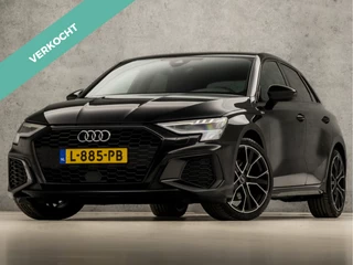 Audi A3 Sportback 30 TFSI S-Line Sport Automaat (2X S-LINE, APPLE CARPLAY, MATRIX LED, GROOT NAVI, SFEERVERLICHTING, PLAT S-LINE SPORTSTUUR, GETINT GLAS, LEDER, LANE ASSIST, KEYLESS, NIEUWSTAAT)