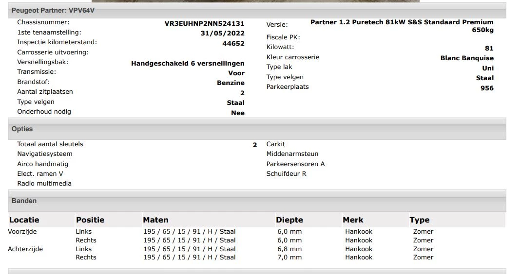 Hoofdafbeelding Peugeot Partner