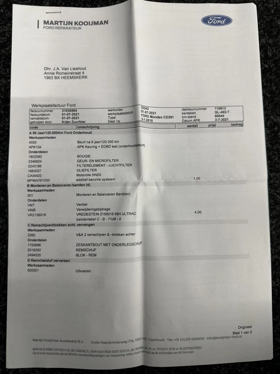 Hoofdafbeelding Ford Mondeo