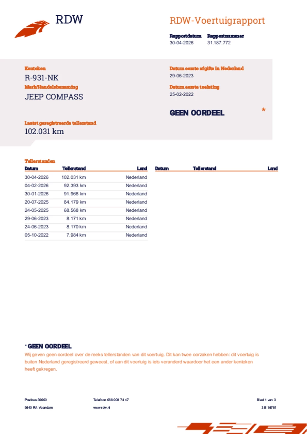 Hoofdafbeelding Jeep Compass