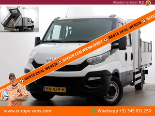 Iveco Daily 35S15 3.0 150pk Euro6 D.C. Kipper met hoge boorden Trekhaak 3500kg 03-2015