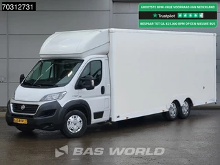 Fiat Ducato 130pk 30m3 XXL Rijbewijs B 3500KG 608cm Bakwagen Navi Airco Cruise Euro6 Meubelbak Koffer Verkoopwagen Verhuiswagen Cruise control