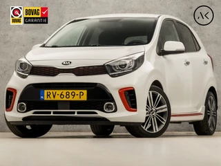 Kia Picanto 1.2 CVVT GT-Line (APPLE CARPLAY, CLIMATE, LEDER, CAMERA, STUUR/STOELVERWARMING, SPORTSTOELEN, GETINT GLAS, KEYLESS, LM VELGEN, NIEUWE APK, NIEUWSTAAT)