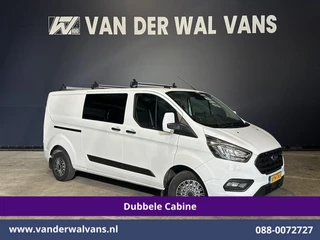 Ford Transit Custom 2.0 TDCI 130pk L2H1 Dubbele Cabine Euro6 Airco | 6-Zits | Camera | LED | Cruisecontrol | 2800kg Trekhaak Android Auto, Verwarmde voorruit, Stoelverwarming, Parkeersensoren, Dakdragers