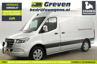 Mercedes-Benz Sprinter 319 3.0 CDI V6 L2H2 191PK | 3500kg | Automaat Airco Bullbar 360Camera 2xSchuifdeur Cruise Carplay PDC Navi 17"LMV LED Leder Trekhaak