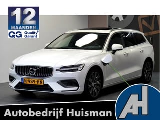 Volvo V60 2.0 T6 AWD 250kW/3240pk Aut8 Recharge AWD Inscription PANORAMADAK + HARMAN/KARDON + 360 CAMERA + ADAPT.CRUISE + LEER + STOEL-&STUURVERWARMING + EL.TREKHAAK + LANE ASSIST + BLIS + FULL LED + PARKSENSOREN + 18" LM-VELGEN!!