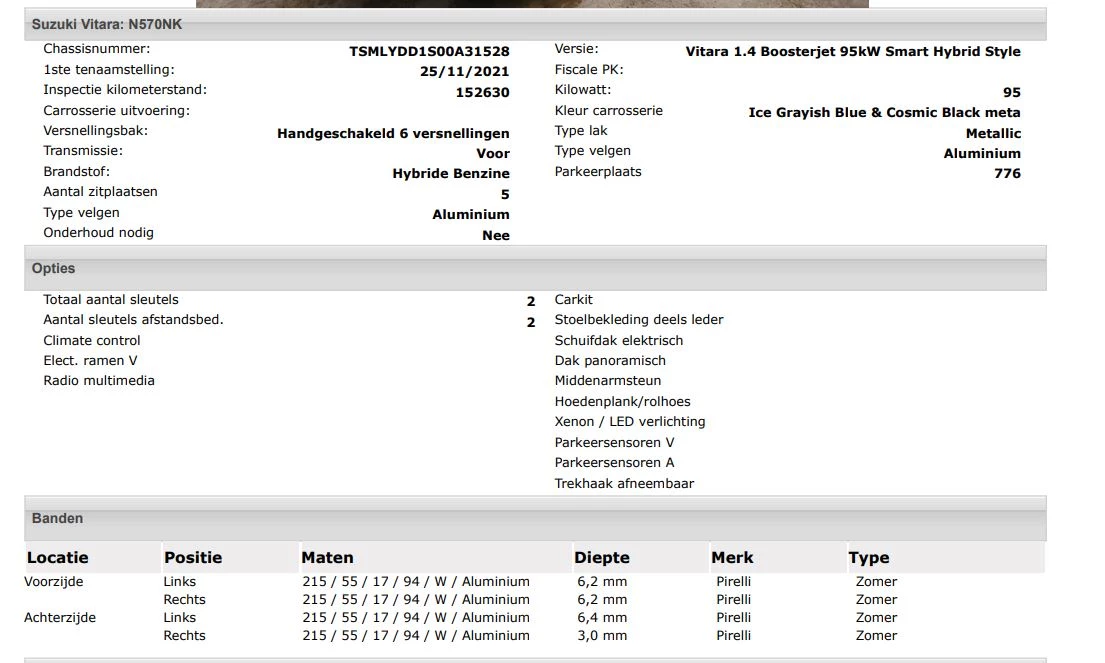 Hoofdafbeelding Suzuki Vitara
