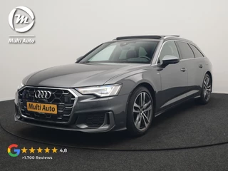 Audi A6 Avant 50 TFSI e quattro S-Line PHEV 300pk Dealer O.H | Panodak | Head Up | Adaptive Cruise | Lederen Sportstoelen Memory & Verwarmd | S Sportstuur Verwarmd | Apple Carplay | Blis | Sfeerverlichting | Keyless | Navigatie | Virtual | DAB | 19" L. | Plug In Hybrid |