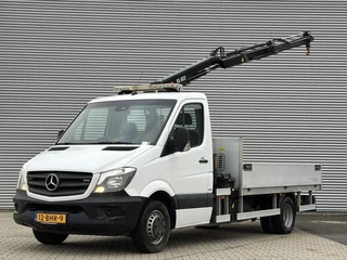 Mercedes-benz Sprinter 516 NGT Openlaadbak met kraan CNG Automaat