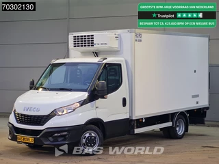 Iveco Daily 35C14 Bi-Temp Koelwagen Vriezer Zijdeur Achterdeuren Dubbellucht Thermo King V500 MAX 230v Stekker Euro6 Koel Koeler Koelwagen Bakwagen Gekoeld Kühl Kühler Kühlwagen Kühlkoffer Vries Vriezer Vrieswagen Frigo
