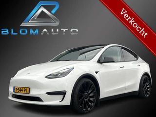 Hoofdafbeelding Tesla Model Y Tesla Model Y Performance AWD 75 kWh 462PK TREKHAAK+AUTOPILO