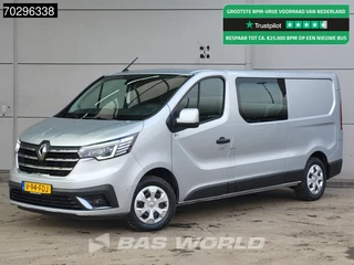Renault Trafic 130pk Dubbel Cabine L2H1 Trekhaak LED Navi Airco Cruise Camera Parkeersensoren Euro6 DC Doka Mixto L2 Airco Trekhaak Cruise control