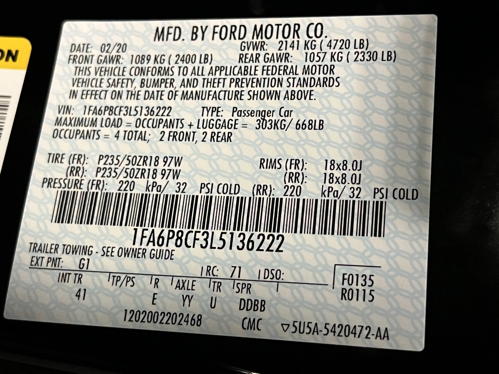 Hoofdafbeelding Ford Mustang