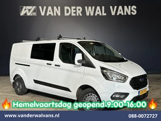 Ford Transit Custom 2.0 TDCI 130pk L2H1 Dubbele Cabine Euro6 Airco | 6-Zits | Camera | LED | Cruisecontrol | 2800kg Trekhaak Android Auto, Verwarmde voorruit, Stoelverwarming, Parkeersensoren, Dakdragers