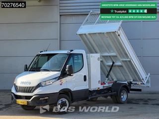 Iveco Daily 35C16 3.0L Kipper met Kist Dubbellucht 3,5t Trekhaak Airco Cruise Navi Camera Tipper Benne Kieper Airco Trekhaak Cruise control