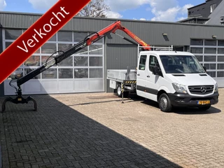 Mercedes-Benz Sprinter 516 2.2 CDI 432 Laadkraan Palfinger Airco Knijper Rotator Trekhaak 2000 kg 2-Persoons Airco Kastinrichting 1e eigenaar ex gemeente Autolaadkraan Open laadbak Pick-up p-up Euro 6