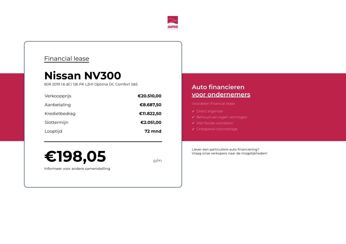 Hoofdafbeelding Nissan NV300
