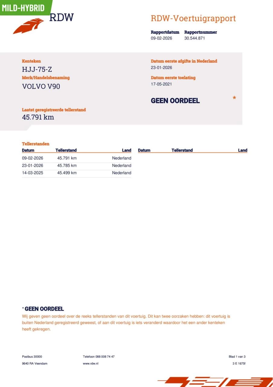 Hoofdafbeelding Volvo V90