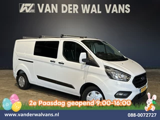 Ford Transit Custom 2.0 TDCI 170pk L2H1 Dubbele Cabine Euro6 Airco | 6-Zits | Camera | Navigatie | LED | Apple Carplay Android Auto, Cruisecontrol, Stoelverwarming, Verwarmde voorruit, Parkeersensoren, 2800kg trekvermogen, Dakdragers