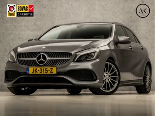 Mercedes-Benz A-Klasse 180 AMG Sport Automaat (GROOT NAVI, LEDER/ALCANTARA, DIAMOND GRILL, STOELVERWARMING, SPORTSTOELEN, PARKEERSENSOREN, NIEUWE APK, NIEUWSTAAT)