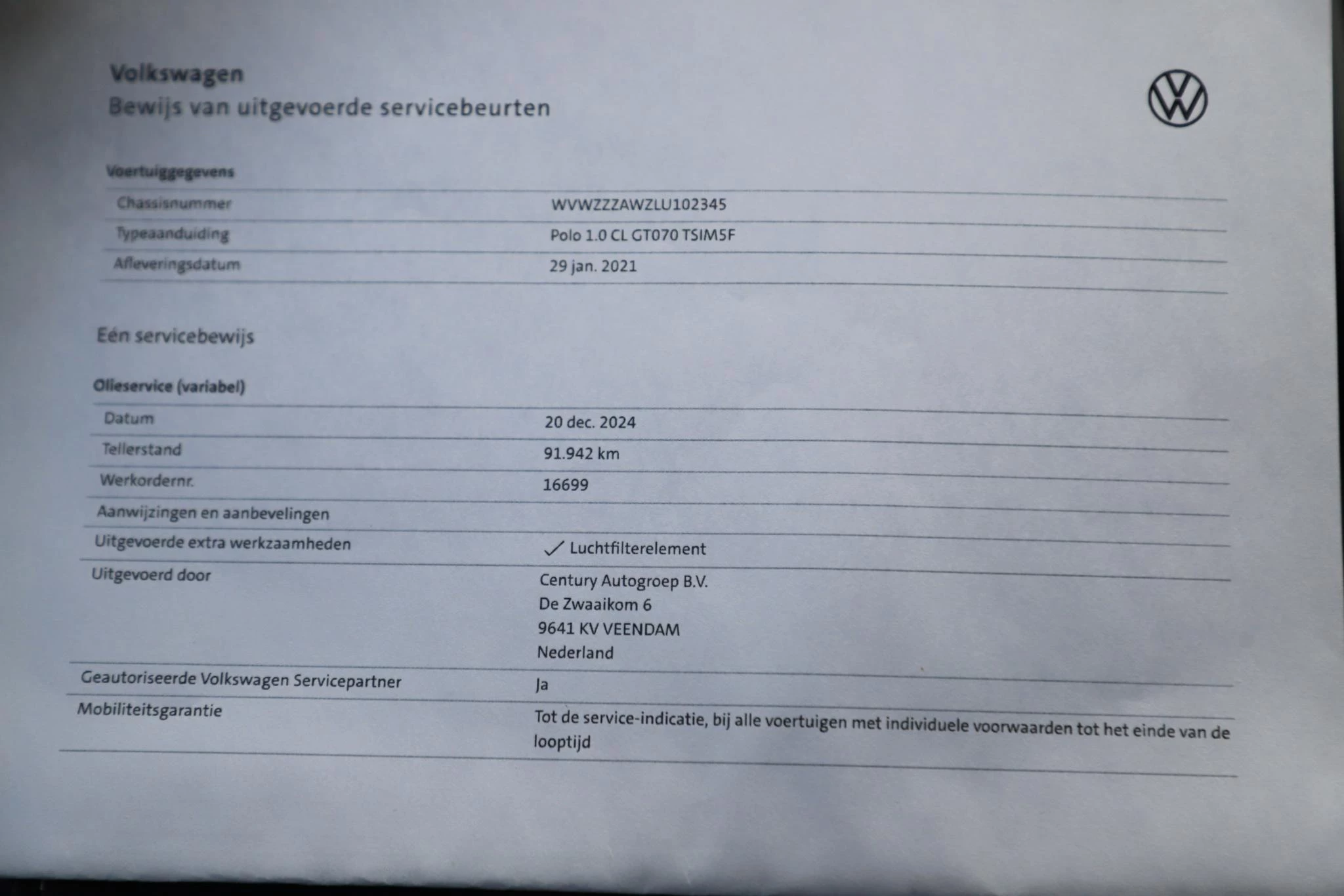 Hoofdafbeelding Volkswagen Polo