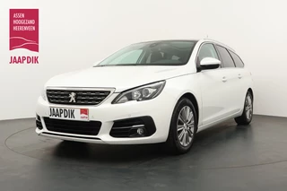 Peugeot 308 SW BWJ 2020 1.2 131 PK Blue Lease Premium AUTOMAAT APPLE CARPLAY / ANDROID AUTO / PANORAMADAK / PRIV. GLAS / CAMERA / HALF LEDER / NAVI / CLIMA / CRUISE / BLUETOOTH / LANE ASSIST / PARKEERSENSOREN / LMV 16 INCH / DAB / MULTIFUNCT. STUUR / ISOFIX / LED