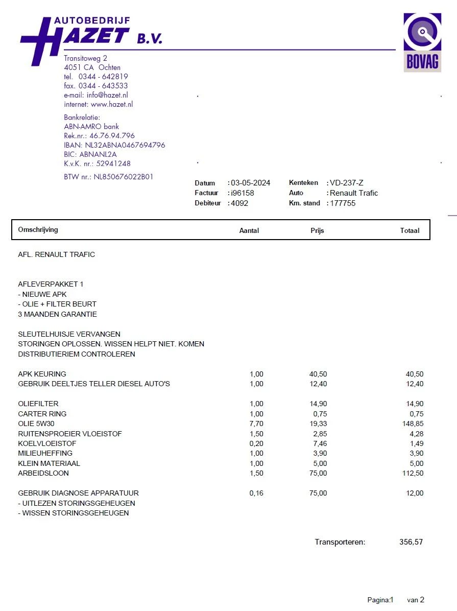 Hoofdafbeelding Renault Trafic