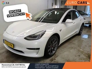 Tesla Model 3 Standard RWD Plus 60 kWh | Navigatie | Panorama dak | 360 camera | Parkeersensoren | Stoelverwarming | 19" lichtmetalen velgen | Ledverlichting Leder | Climate Control |