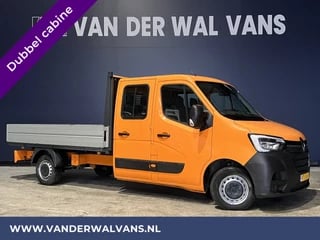 Renault Master 2.3 dCi 135PK Pick up Open laadbak Dubbele cabine Euro6 Airco | 7-Zits | 2500kg Trekhaak Bluetooth-telefoonvoorbereiding