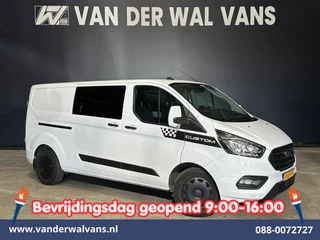 Ford Transit Custom 2.0 TDCI 170pk L2H1 Dubbele Cabine Euro6 Airco | 5-Zits | 2x Zijdeur | Camera | Navigatie | LED, Apple Carplay, Android Auto, Cruisecontrol, Verwarmde voorruit, Trekhaak, Parkeersensoren