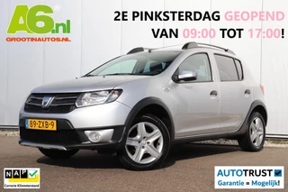 Hoofdafbeelding Dacia Sandero Stepway Dacia Sandero 0.9 TCe Stepway Lauréate Trekhaak Navigatie Airco Cruise Control Parkeersensor goed onderhouden