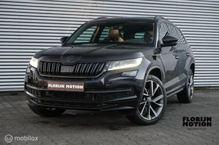 Skoda Kodiaq 1.5 TSI Sportline Business | Pano | Trekhaak | Camera | Memory | CarPlay | Sfeer | Black on Black | Sportstoelen | LED