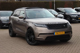 Land Rover Range Rover Velar 2.0 I4 AWD R-Dynamic HSE / Panoramadak / Camera / Head-up / Cognac Leder / 21'' / Meridian High End / Stoelmassage+Ventilatie+Verwarming / Keyless / Dodehoek / DAB / Cruise Control Adaptief