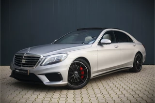 Hoofdafbeelding Mercedes-Benz S-Klasse Mercedes-Benz S-Klasse AMG S63 4Matic Lang | Burmester High End | Massage | Stoel/Stuurverwarming | Stoelkoeling | Chauffeurs Pakket | Rear Seat Entertainment | Verwarmde/Gekoelde Bekerhouders | Distronic Plus | Carbon | 360° Camera |