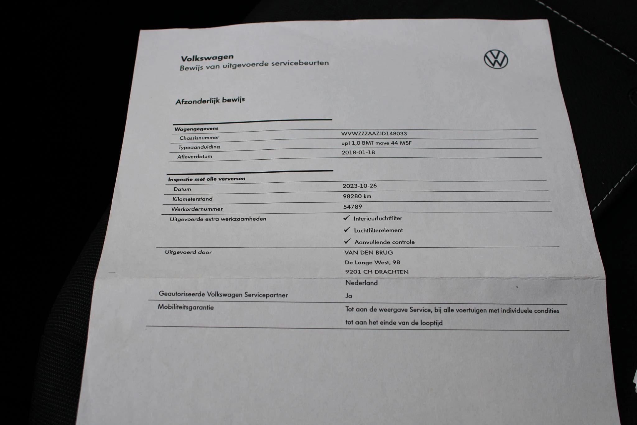 Hoofdafbeelding Volkswagen up!