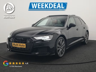 Audi A6 Avant 50 TFSI e Quattro S Line PHEV 300pk Dealer O.H. | Panodak | Adaptive Cruise | Head Up | Camera | Bang & Olufsen | Lederen Comfortzetels Memory & Ventilatie | Sfeerverlichting | Blis | Stoelen & Stuur Verwarmd | Apple Carplay | DAB | Plug In Hybrid |