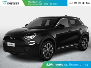 Fiat 600 1.2 Hybrid 136pk La Prima | Leder | Stoelmassage | Trekhaak | Camera| Carplay | Adapt. Cruise | Winter Pack