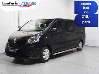 Renault Trafic 1.6 dCi 120 pk Dubbel Cabine 2x Schuifdeur, Navi Airco, Trekhaak, Sidebars, APK 09-2026, 6-Zits
